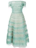 Marchesa Embellished Tulle Dress - Mint