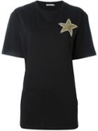 Amen Star Patch T-shirt, Women's, Size: 38, Black, Cotton/glass