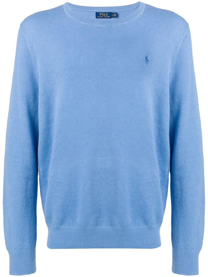 Polo Ralph Lauren Long-sleeve Fitted Sweater - Blue