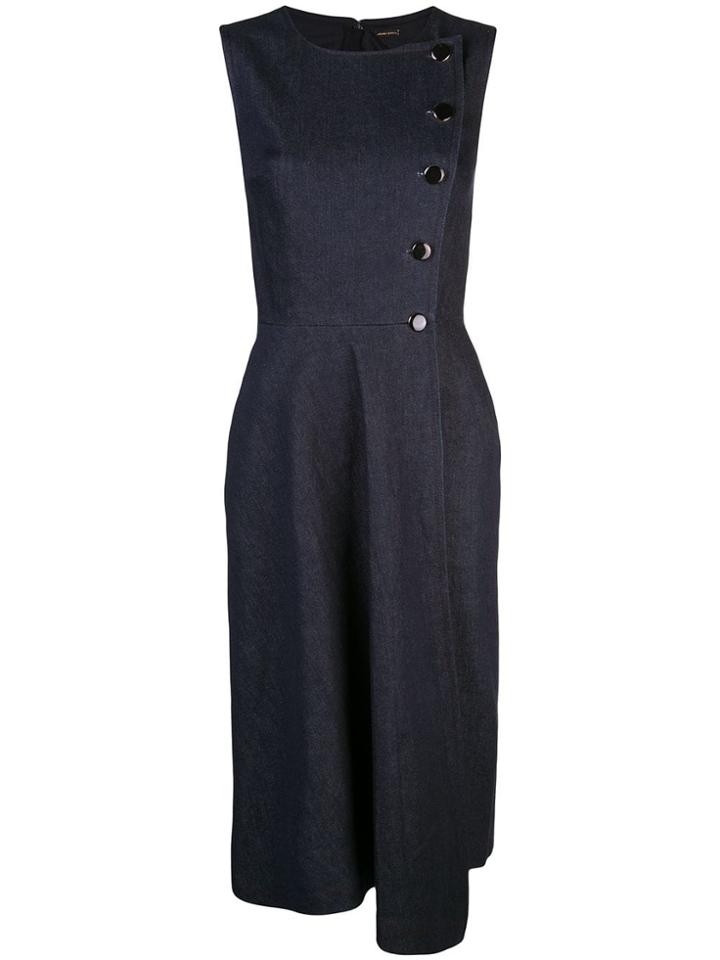 Adam Lippes Asymmetric Sleeveless Dress - Blue