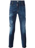 Dsquared2 Skater Paint Splatter Jeans, Men's, Size: 44, Blue, Cotton/spandex/elastane