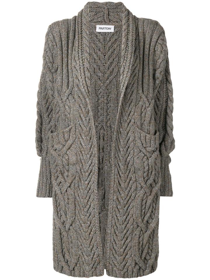 Partow Knitted Coat - Grey