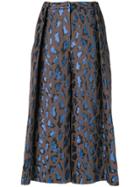 Just Cavalli Cropped Flared Trousers - Brown