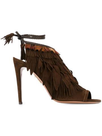 Aquazzura 'pocahontas' Sandals - Brown