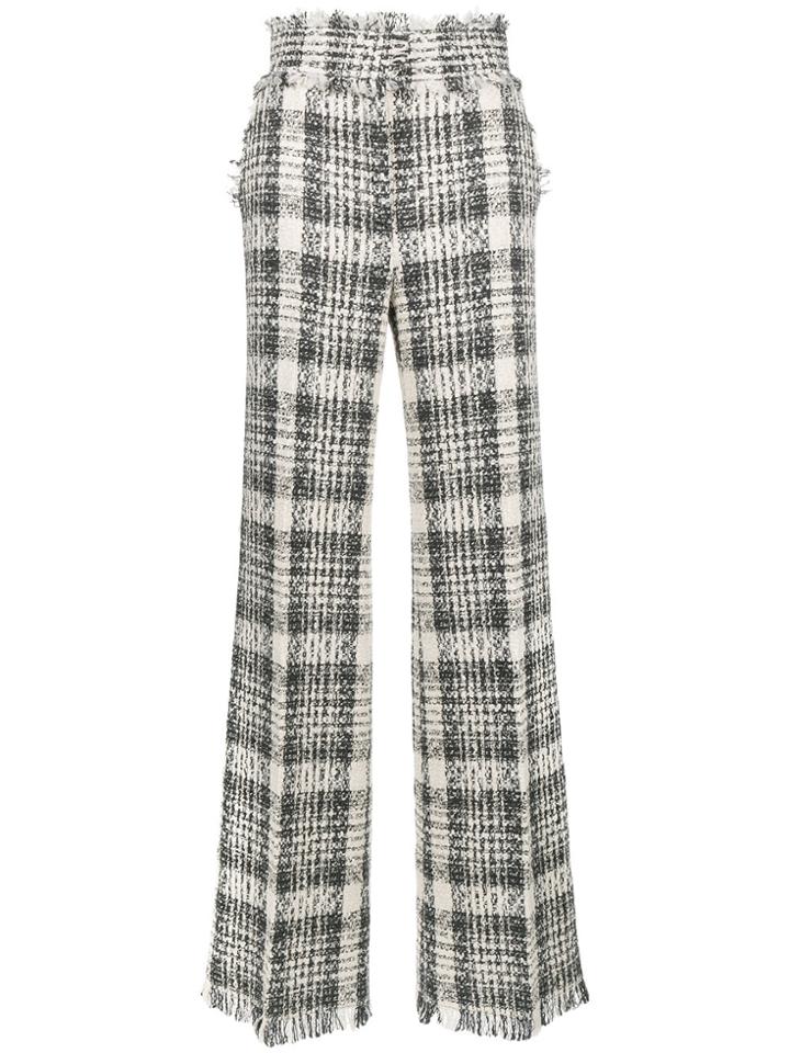 Msgm Check Palazzo Pants - Nude & Neutrals