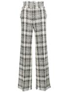 Msgm Check Palazzo Pants - Nude & Neutrals