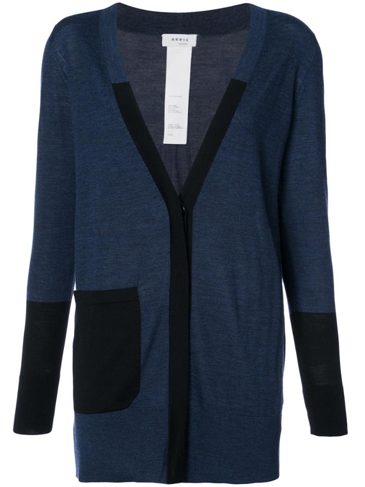 Akris Punto Tonal Elongated Cardigan - Blue