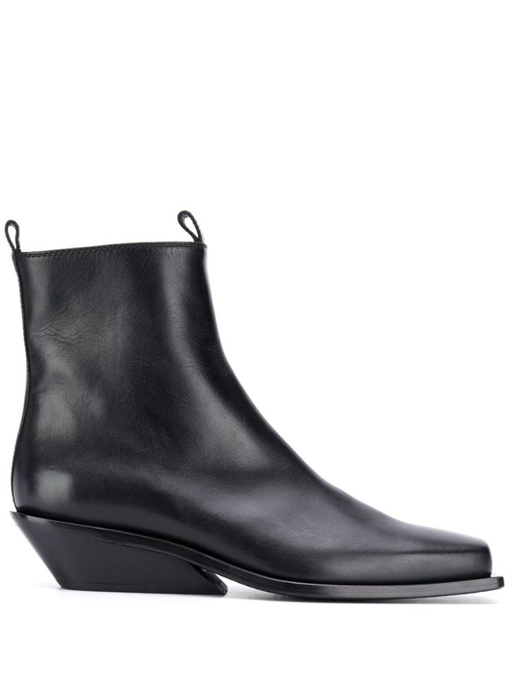 Ann Demeulemeester Square Toe Chelsea Boots - Black
