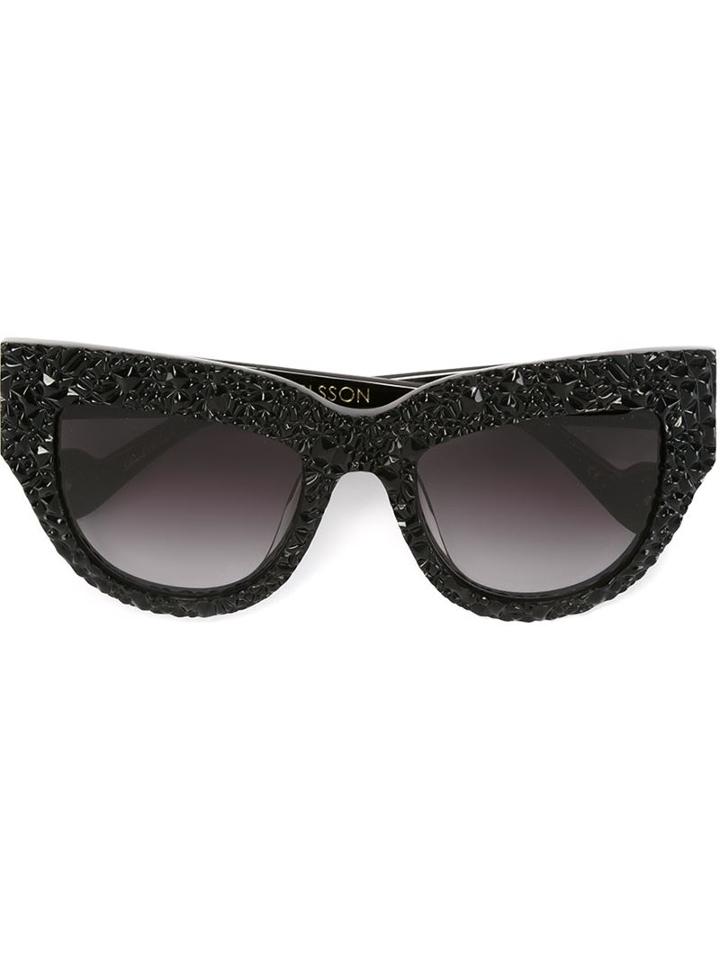 Anna Karin Karlsson - 'lush Lily' Sunglasses - Women - Acetate - One Size, Women's, Black, Acetate