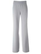 Armani Collezioni Wide Leg Trousers, Women's, Size: 42, Grey, Polyester