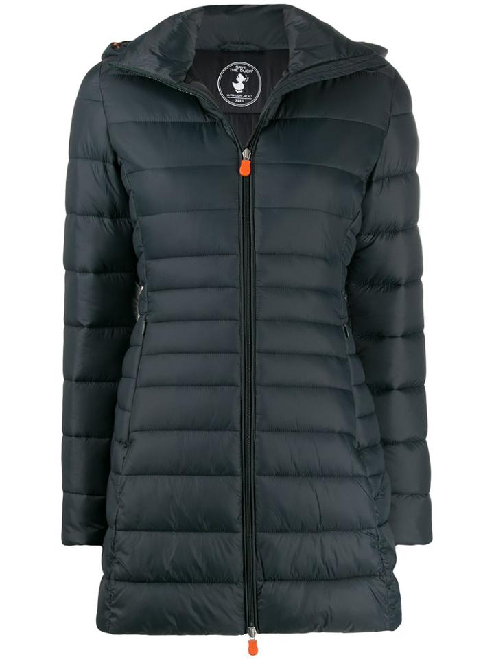 Save The Duck Fitted Padded Coat - Green
