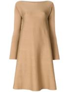 Roberto Collina Knitted Shift Dress - Neutrals