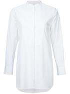 H Beauty & Youth. Band Collar Shirt, Women's, Size: Small, White, Cotton