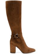 Gianvito Rossi Side Buckle Boots - Brown