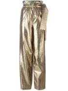 3.1 Phillip Lim Lamé Palazzo Pants, Women's, Size: 8, Grey, Viscose/polyester/polyamide/silk
