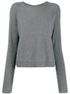 N.peal Cropped Knitted Jumper - Grey