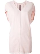 Rick Owens Drkshdw V-neck Oversized T-shirt, Women's, Size: Large, Pink/purple, Cotton
