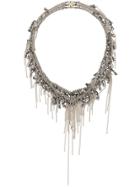 Marc Le Bihan Rhinestone Pendant Necklace - Silver