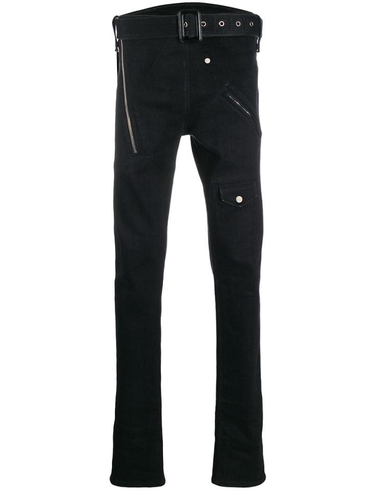 Zilver Biker Trousers In Pre-consumer Recycled Denim - Black