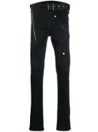 Zilver Biker Trousers In Pre-consumer Recycled Denim - Black