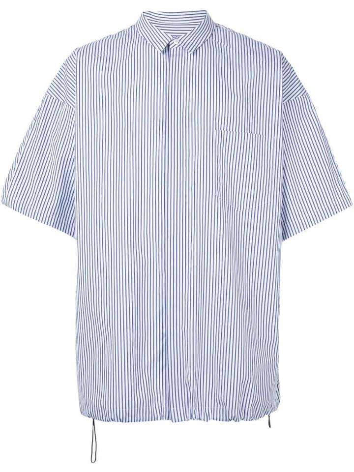 Juun.j Striped Oversize Shirt - Blue