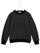 Msgm Kids Embossed Logo Sweatshirt, Toddler Boy's, Size: 4 Yrs, Grey
