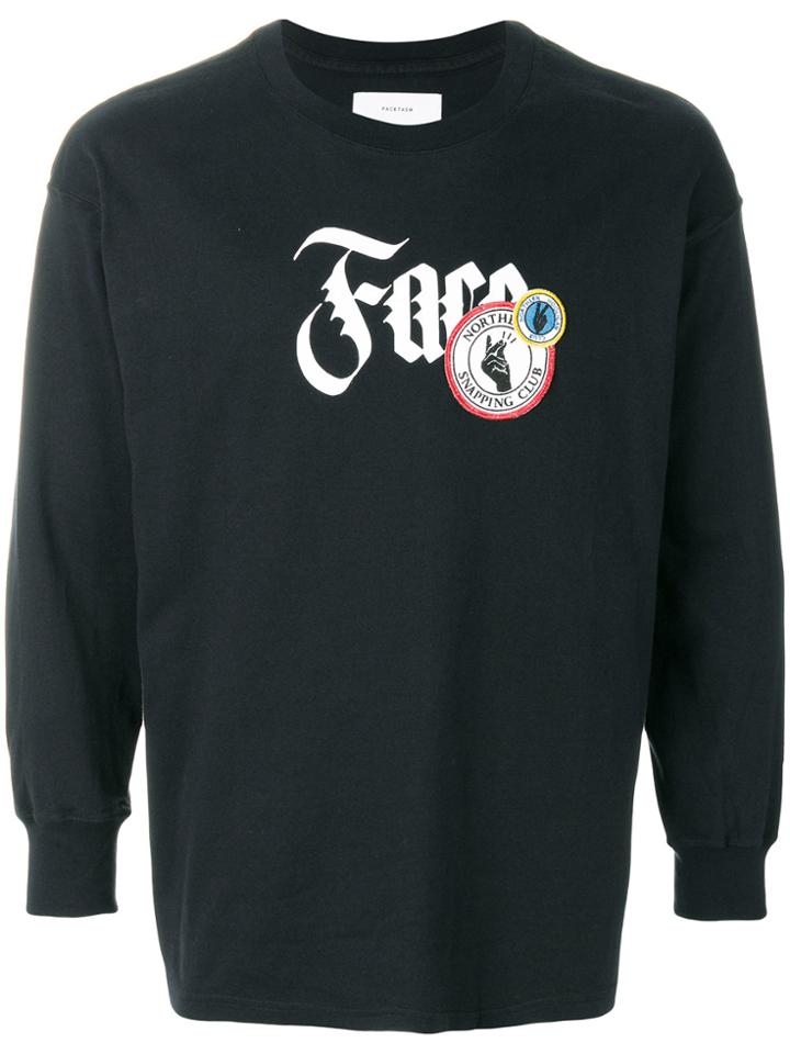 Facetasm Patch Detail Logo T-shirt - Black