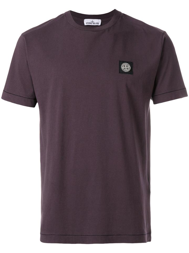 Stone Island Logo Patch T-shirt - Brown