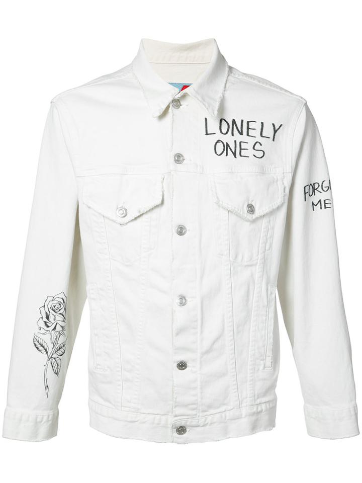 Adaptation - Adaptation X Matt Mccormick Jean Jacket - Unisex - Cotton/spandex/elastane - M, White, Cotton/spandex/elastane