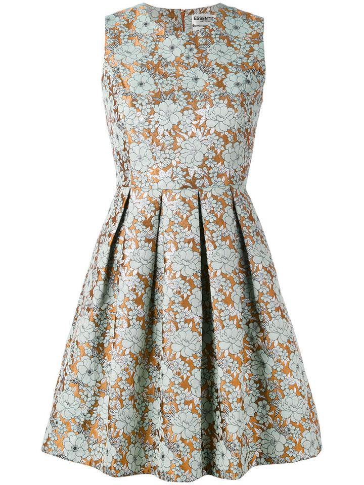 Essentiel Antwerp - Floral Print Flared Dress - Women - Cotton/acrylic/polyester/viscose - 38, Green, Cotton/acrylic/polyester/viscose