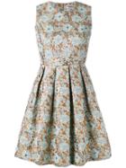 Essentiel Antwerp - Floral Print Flared Dress - Women - Cotton/acrylic/polyester/viscose - 38, Green, Cotton/acrylic/polyester/viscose