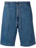 Z Zegna Drawstring Denim Shorts - Blue