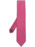 Salvatore Ferragamo Penguin Print Tie - Pink & Purple