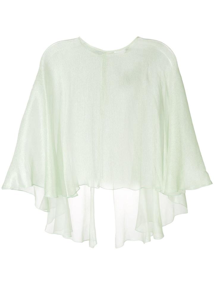 Maria Lucia Hohan Floaty Metallic Cape - Green