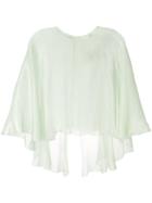Maria Lucia Hohan Floaty Metallic Cape - Green