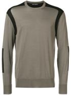 Neil Barrett Two Tone Jumper - Nude & Neutrals