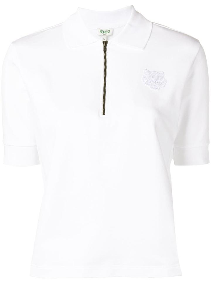 Kenzo Lion Patch Polo Shirt - White