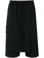 Song For The Mute Layered Oversized Shorts - Black