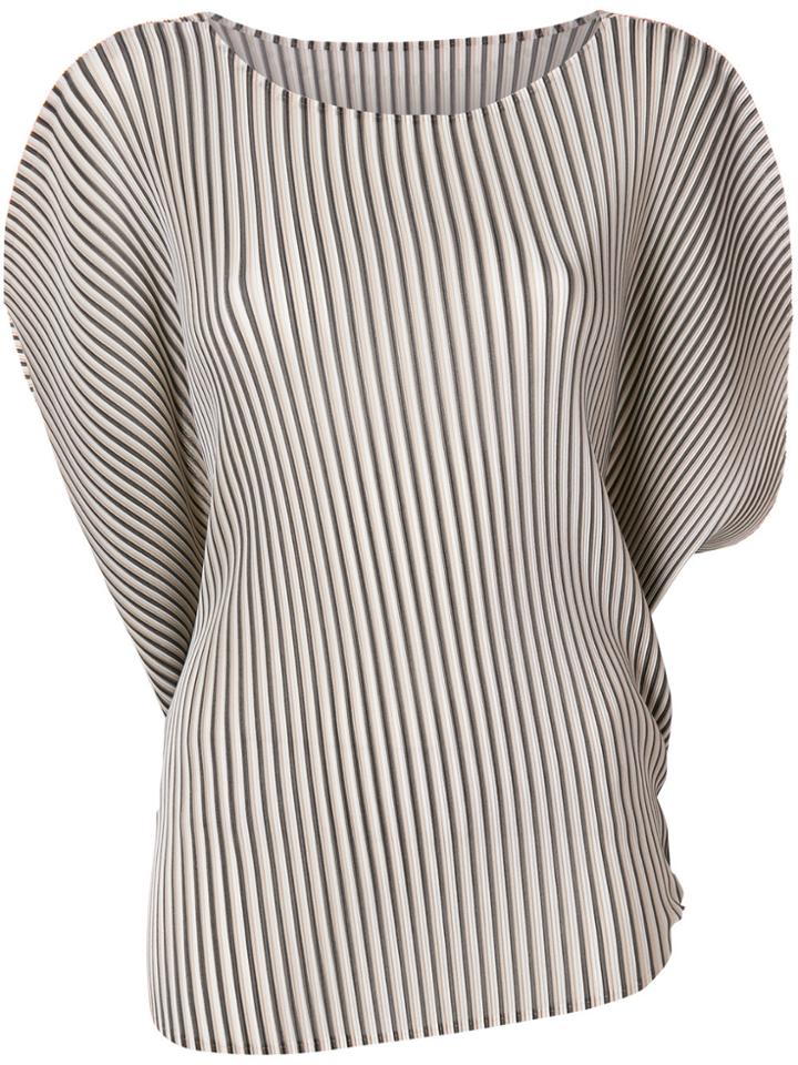 Pleats Please By Issey Miyake Doleman Pleated Blouse - Grey