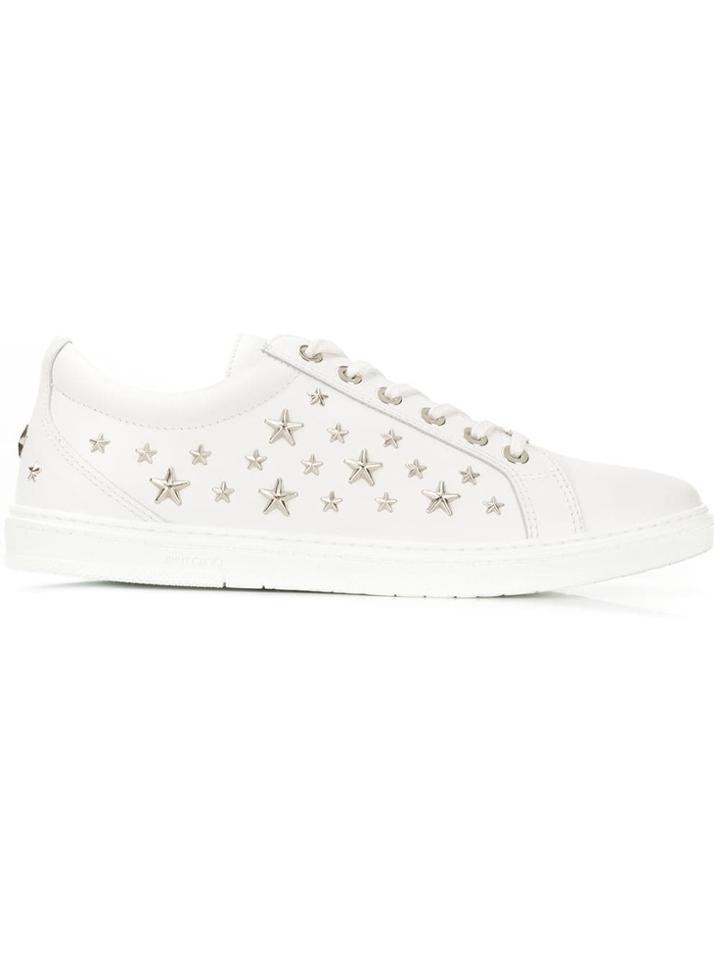 Jimmy Choo Star Appliqué Sneakers - White
