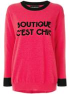 Boutique Moschino - Boutique C'est Chic Jumper - Women - Cashmere/virgin Wool - S, Pink/purple, Cashmere/virgin Wool