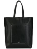 Ami Alexandre Mattiussi Tote Bag, Men's, Black, Leather