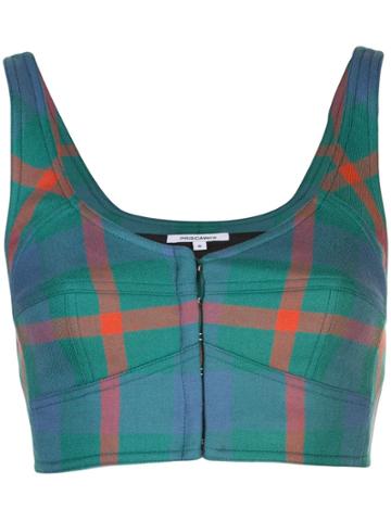 Priscavera Cropped Bustier Top - Green