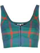 Priscavera Cropped Bustier Top - Green