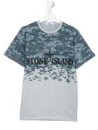 Stone Island Junior - Logo Print T-shirt - Kids - Cotton - 14 Yrs, Girl's, Grey