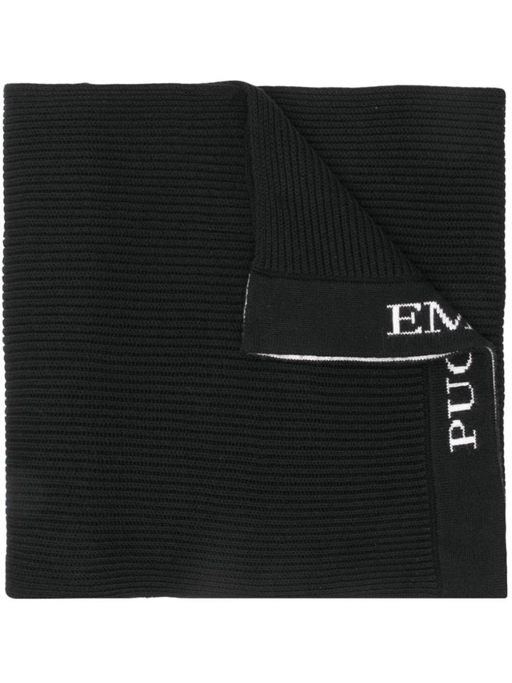 Emilio Pucci Intarsia Scarf - Black