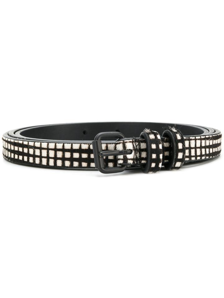 Haider Ackermann Grid Effect Belt - Black