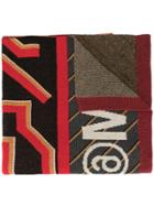 Mm6 Maison Margiela Intarsia Logo Scarf - Multicolour