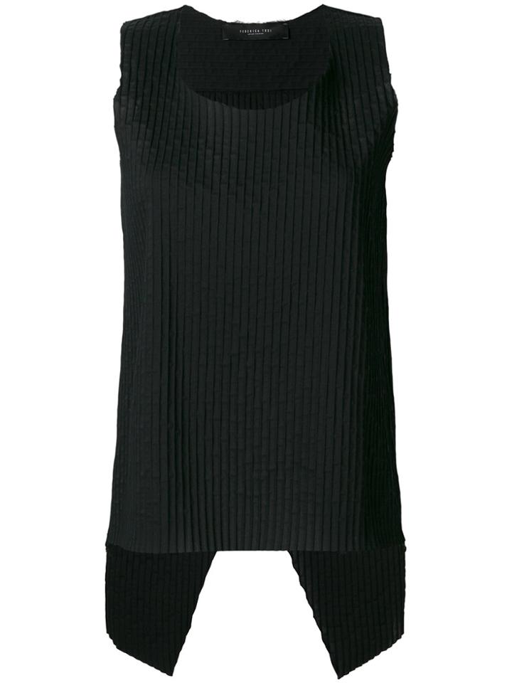 Federica Tosi Ribbed Vest Top - Black