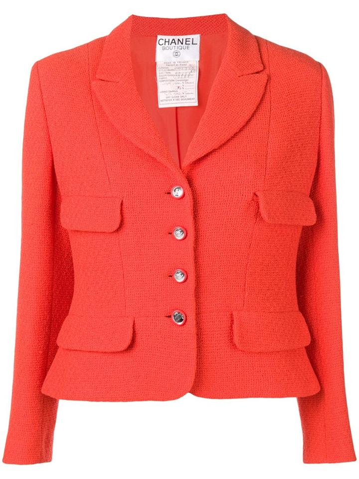 Chanel Vintage 1990's Short Fitted Jacket - Red